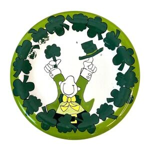 Hausenware‎ St. Patricks Day Plate Clover 8" Appetizer/Lunch/Dessert Ziggy Style